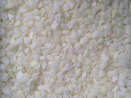 Frozen onion dice