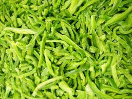 frozen green pepper strips