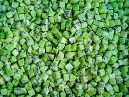 Frozen kiwi dice