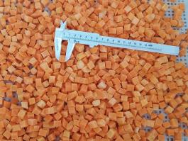 Frozen carrot dice