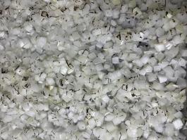 Frozen grilled onion dice